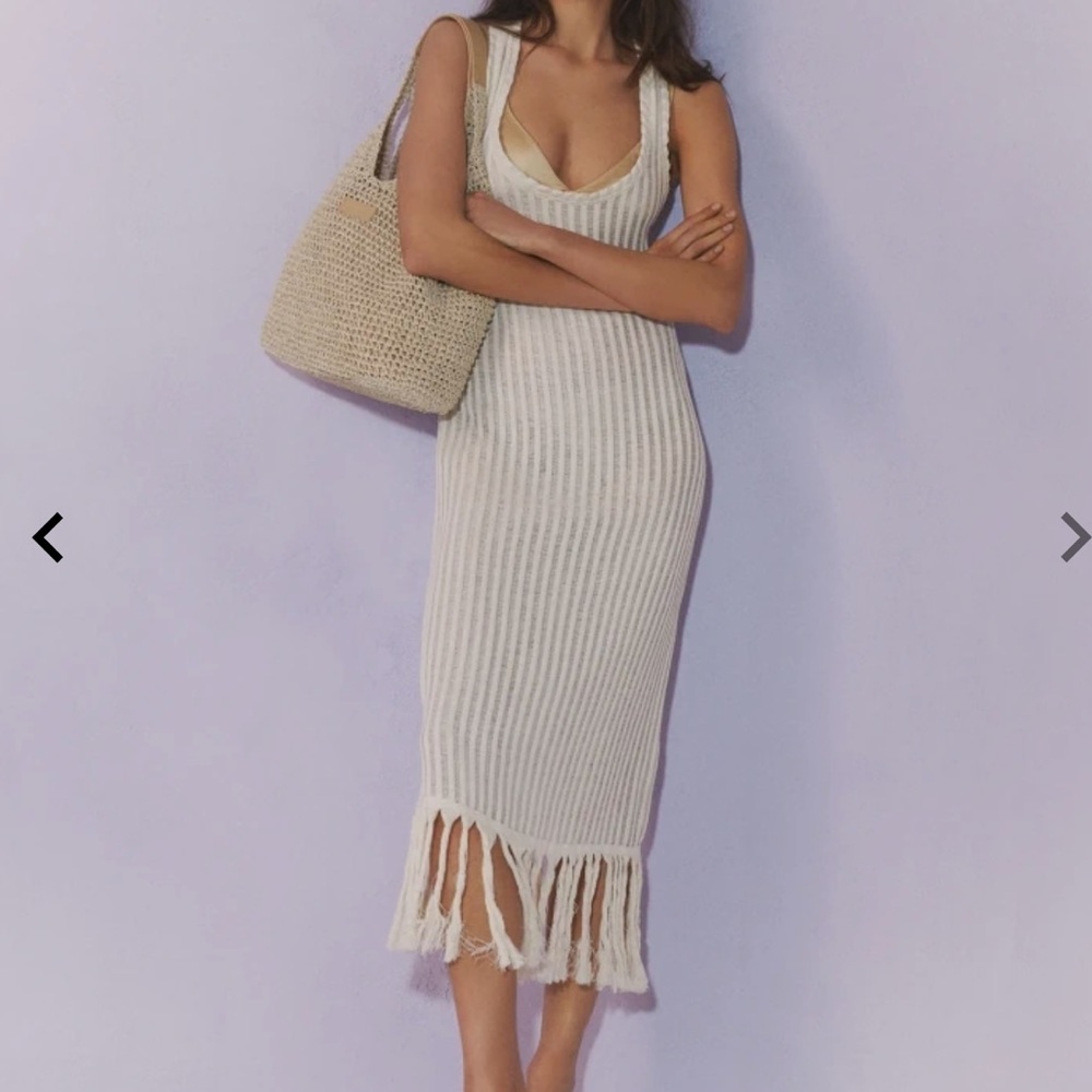 Zara fringe Midi